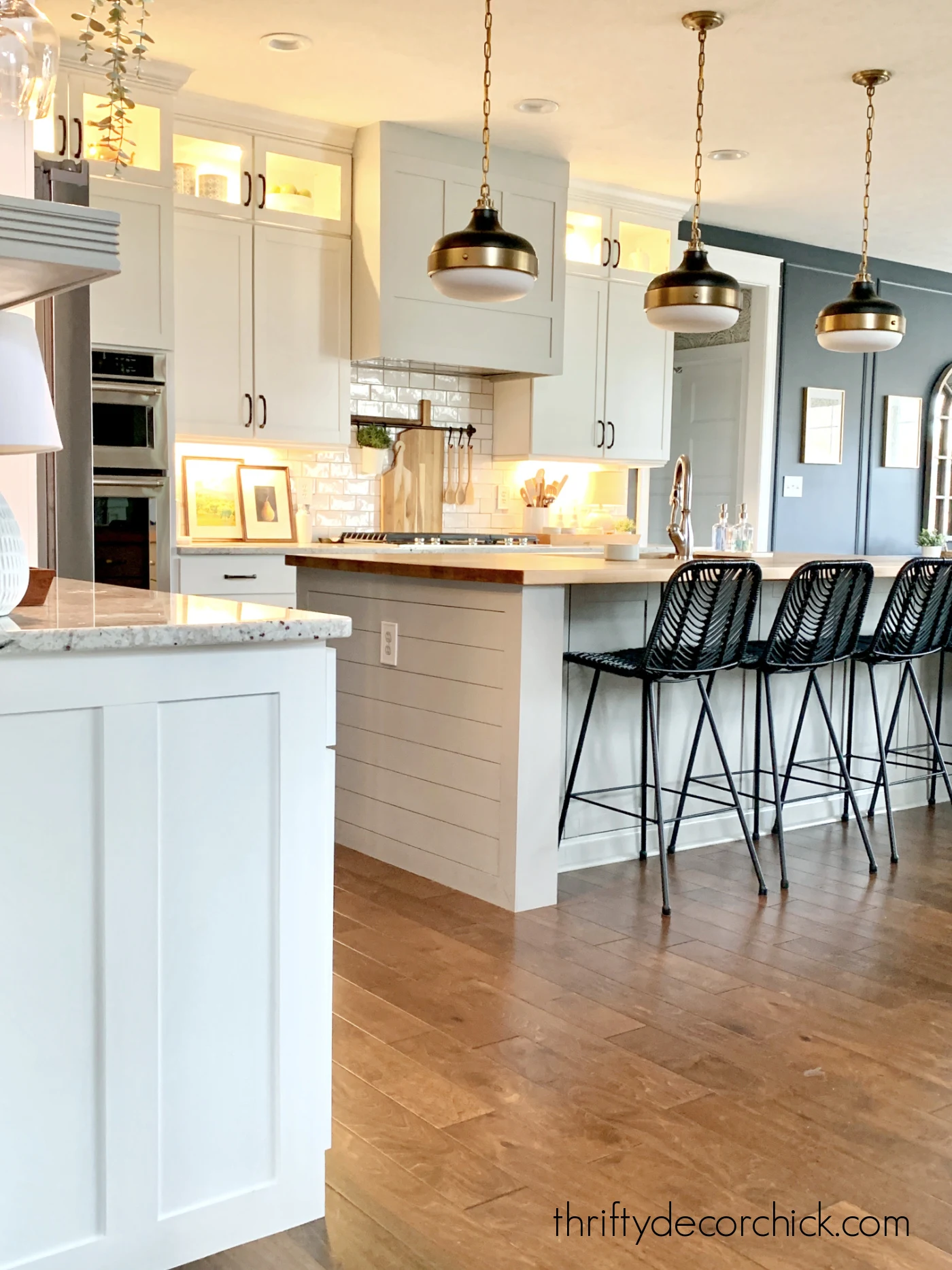 DIY trim on end of cabinets